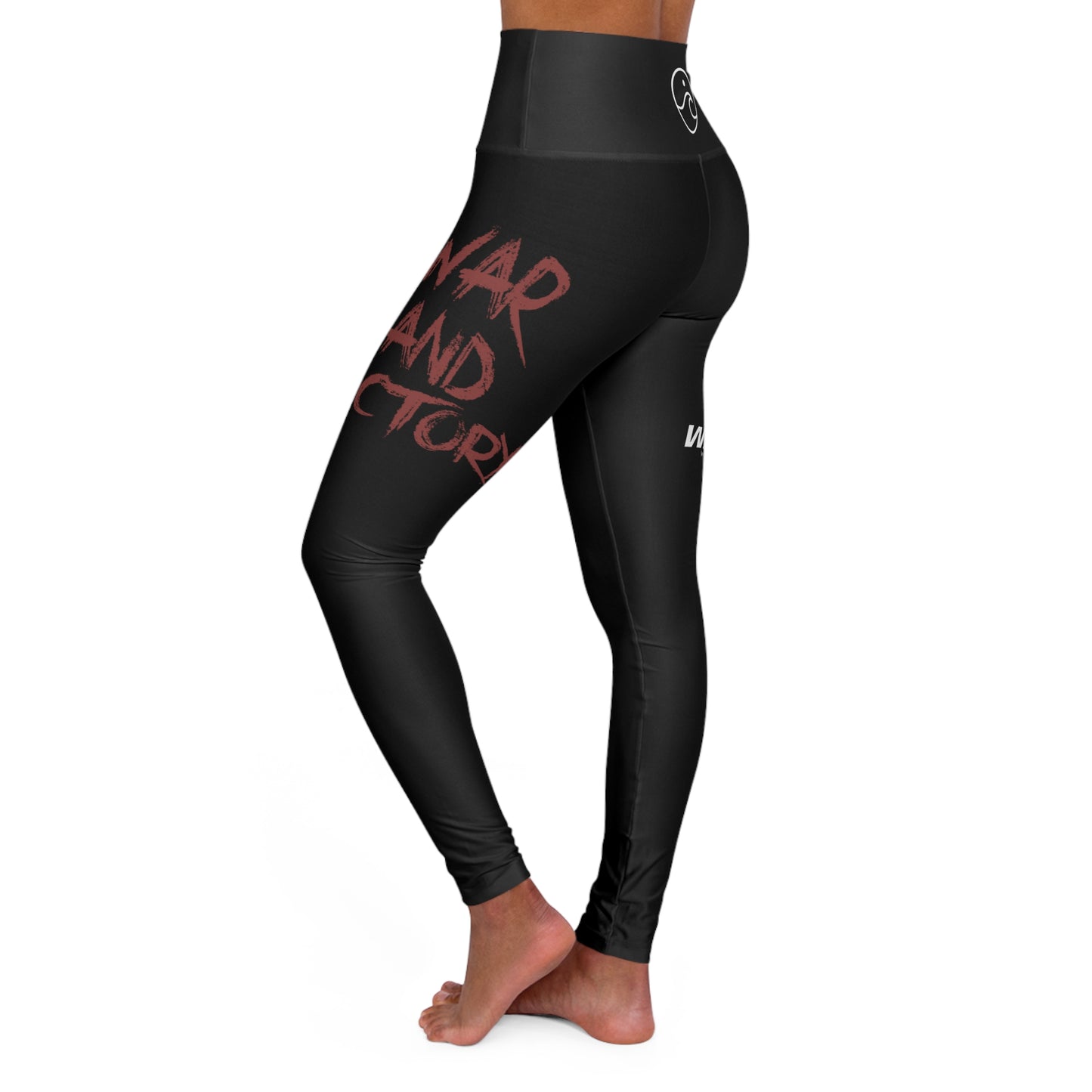 High Waisted WAV CLUB Yoga Leggings with Motivational Text