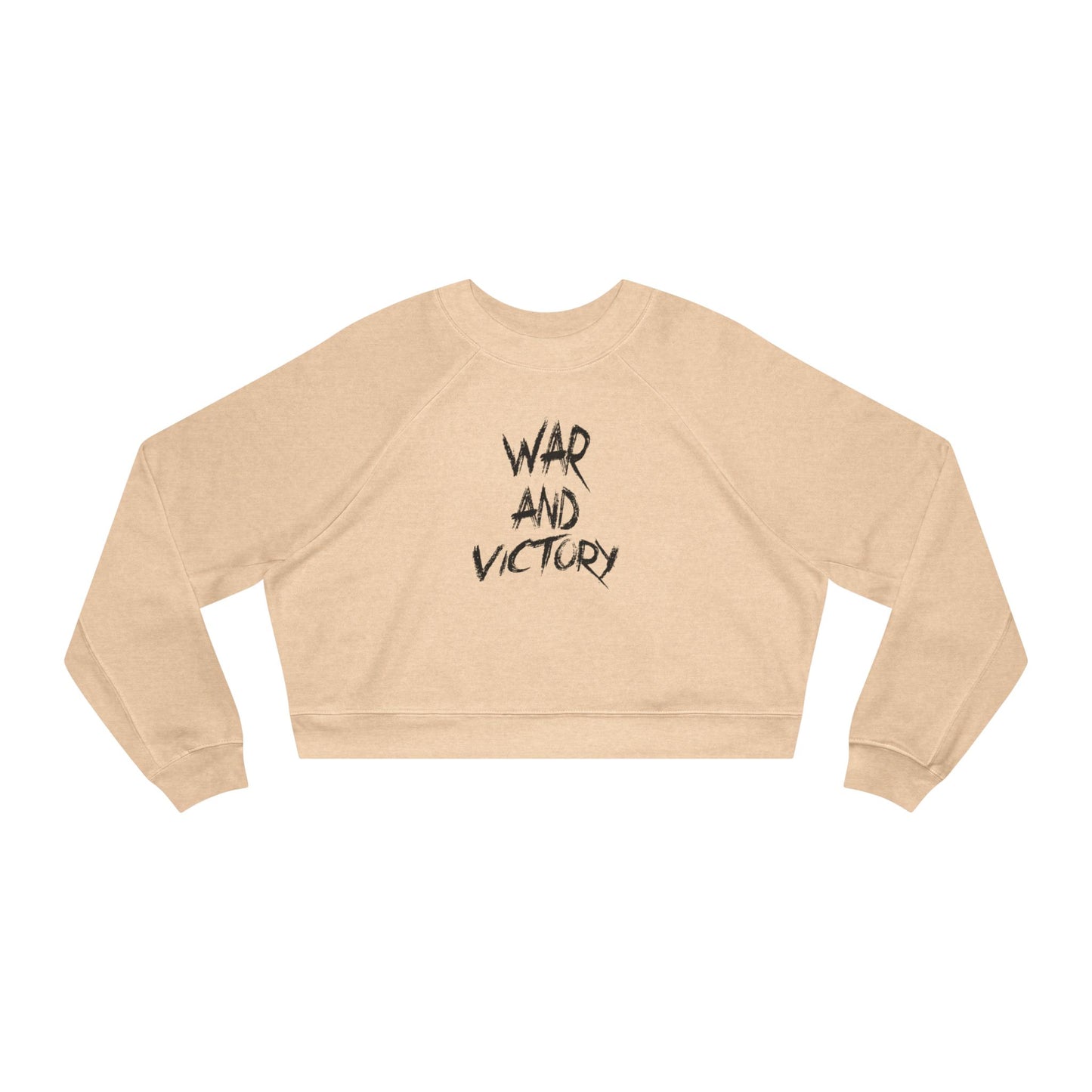 Cropped Fleece Pullover - Relaxed Victory Sweatshirt for Women, Casual Wear